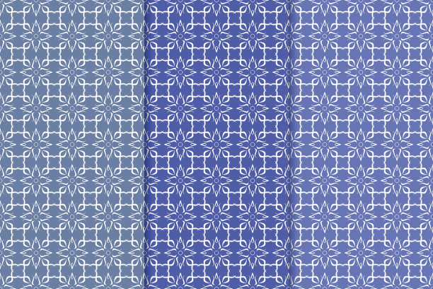 一套花饰。蓝色垂直无缝图案图片下载