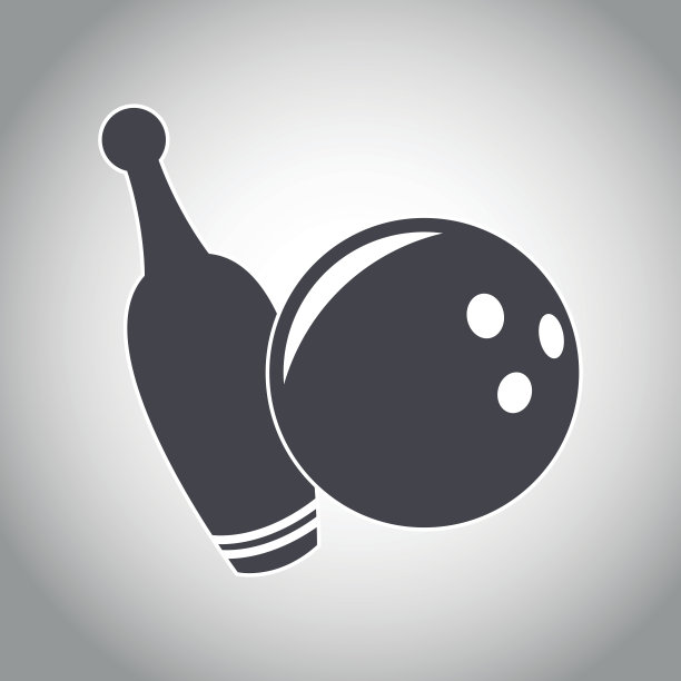 球和松树保龄球黑和白图片下载