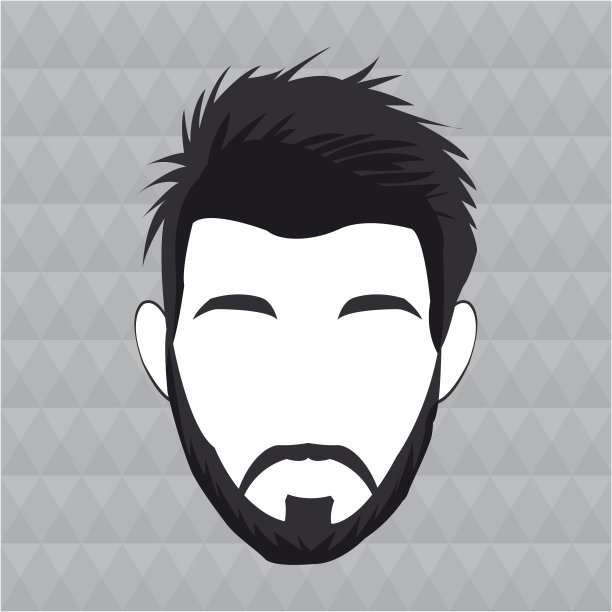 时髦的男人胡子发型现代的样子图片下载