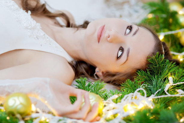 圣诞节的新娘素材图片