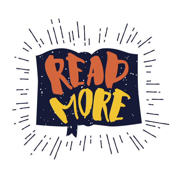 有光线和字母的书的剪影。矢量彩色贴纸。图片下载