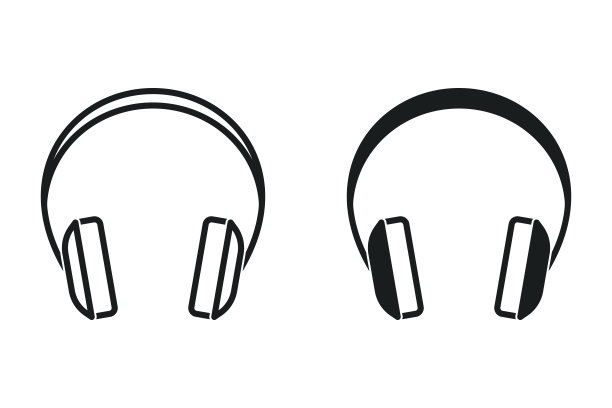 耳机矢量图标。图片下载