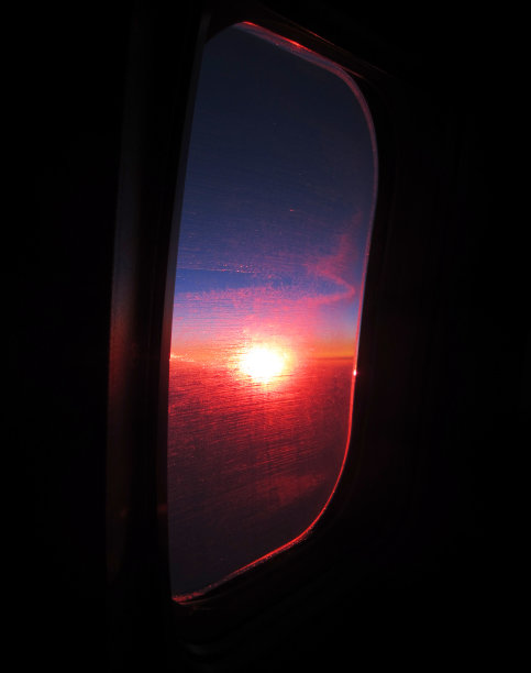 夕阳从飞机图片下载