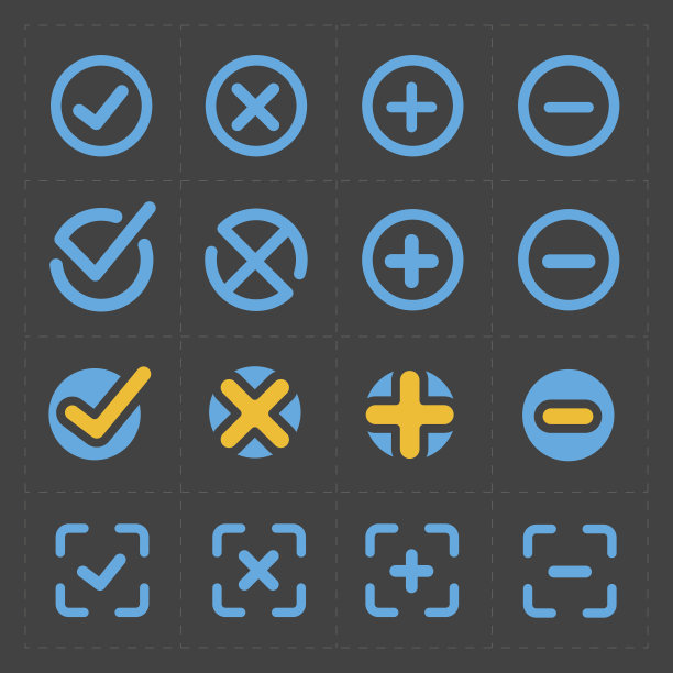 矢量彩色确认图标设置图片下载