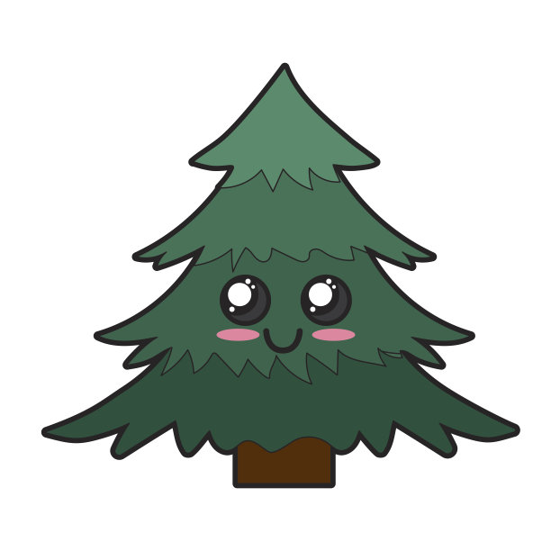 可爱的快乐松树图片下载