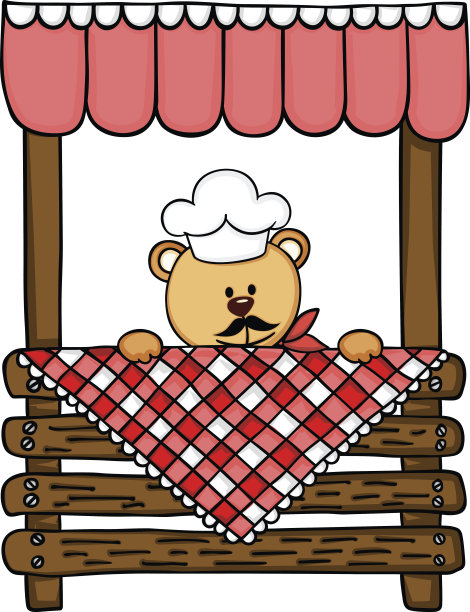 在摊位上出售玩具熊图片下载