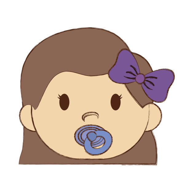 可爱的宝贝女孩图标图片下载