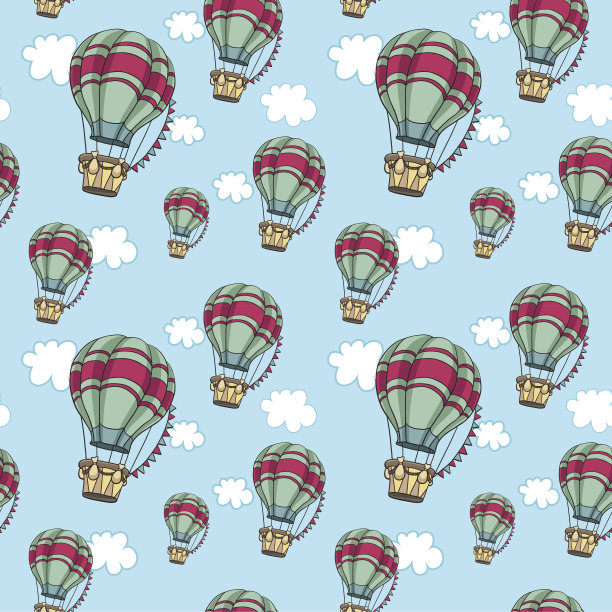 热气球在天空中。图片下载