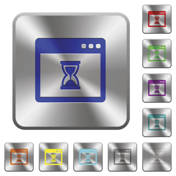 等待申请圆角方钢钮扣图片下载