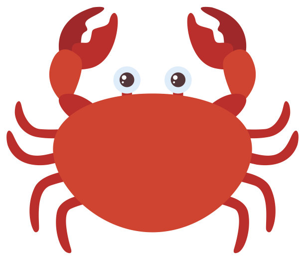 白色背景上的红蟹图片下载