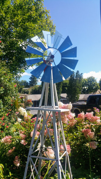 蓝色的风车图片下载