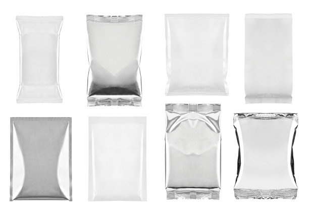 铝制白袋包装食品模板图片下载