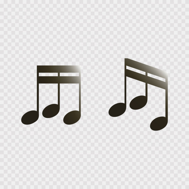 灰色背景上的音符合集素材图片