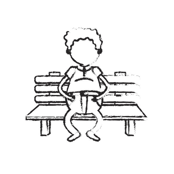 坐在椅子上留着发型的老人图片下载