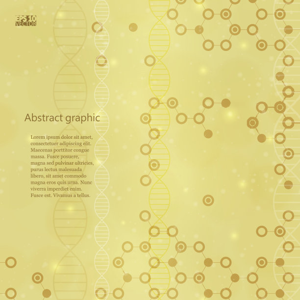 摘要分子医学背景。Eps10矢量插图。素材图片