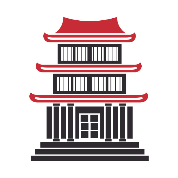 日本传统的宝塔建筑结构图片下载