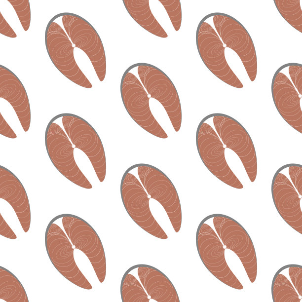 鲑鱼无缝模式图片下载