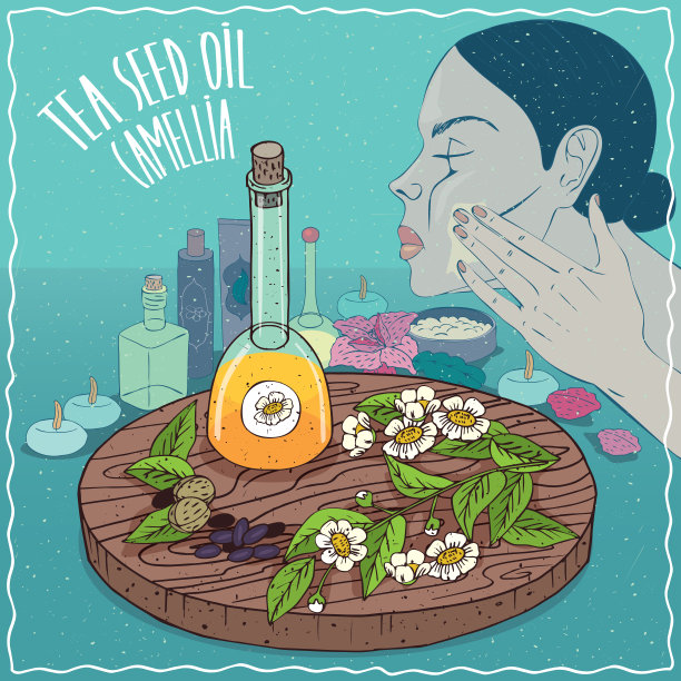 茶籽油用于皮肤护理图片下载