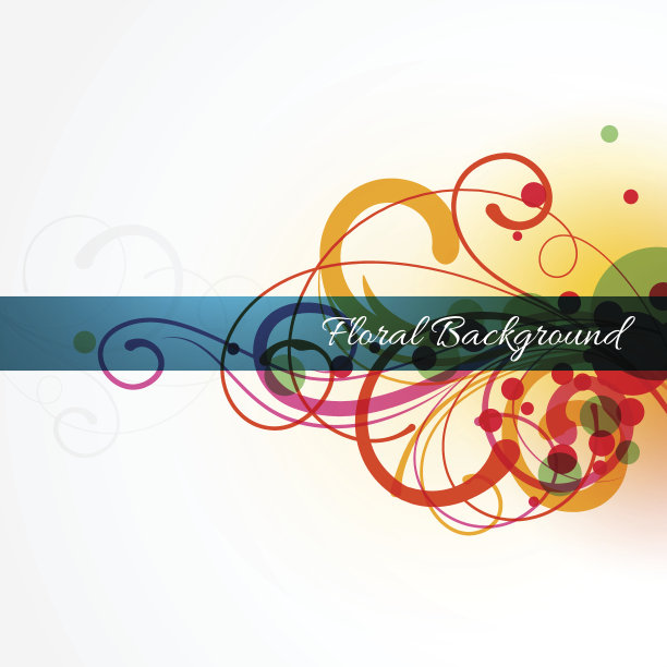 抽象多彩的花卉背景图片下载