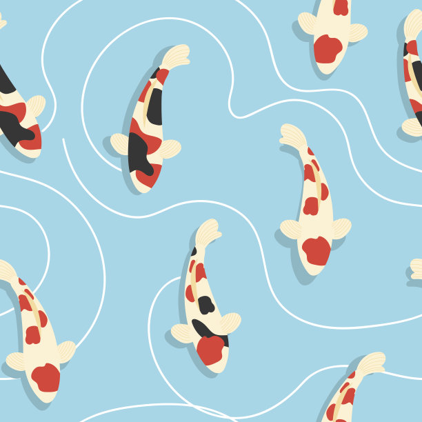 日本鲤鱼模式图片下载