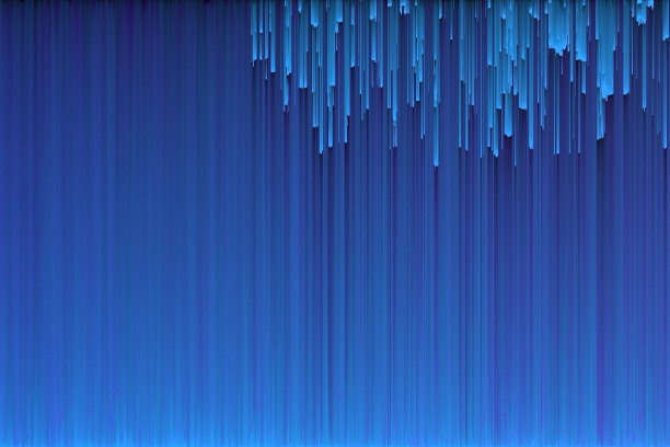 蓝色像素排序数字故障艺术抽象背景素材图片