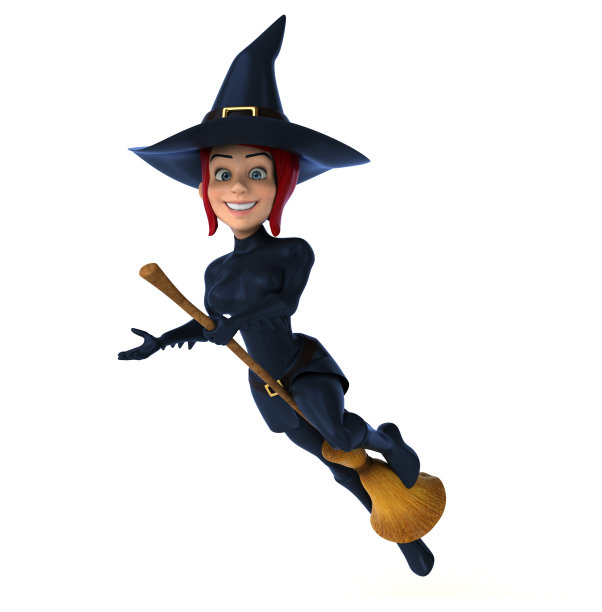 性感女巫- 3D插图图片下载