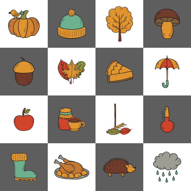 矢量卡通手绘图标图片下载