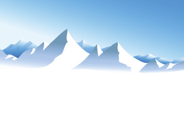 冬天白色的山图片下载