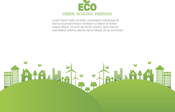 生态连接的概念背景。矢量图说明图片下载