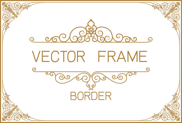 金色边框设计，相框照片模板，证书模板与豪华和现代的模式，文凭，矢量插图图片下载
