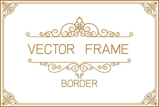 金色边框设计，相框照片模板，证书模板与豪华和现代的模式，文凭，矢量插图图片下载