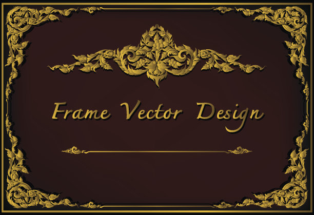 金色边框设计，相框照片模板，证书模板与豪华和现代的模式，文凭，矢量插图图片下载