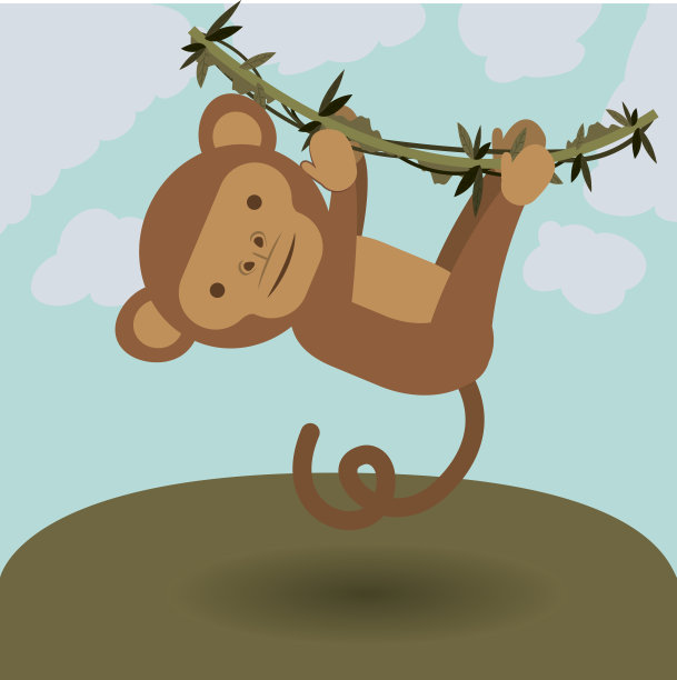 可爱的猴子设计图片下载