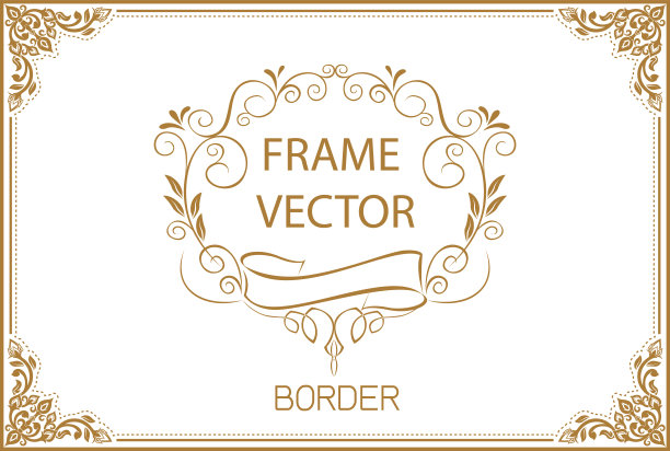 金色边框设计，相框照片模板，证书模板与豪华和现代的模式，文凭，矢量插图图片下载