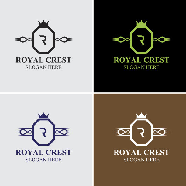 皇家皇冠矢量图标符号模板图片下载