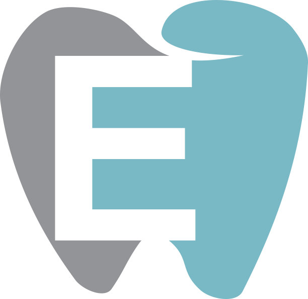 健康牙科护理字母E图片下载