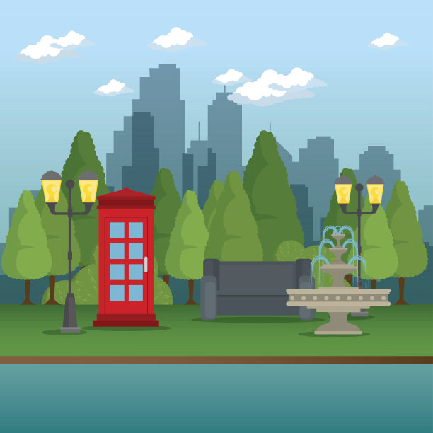 城市里的公园图片下载