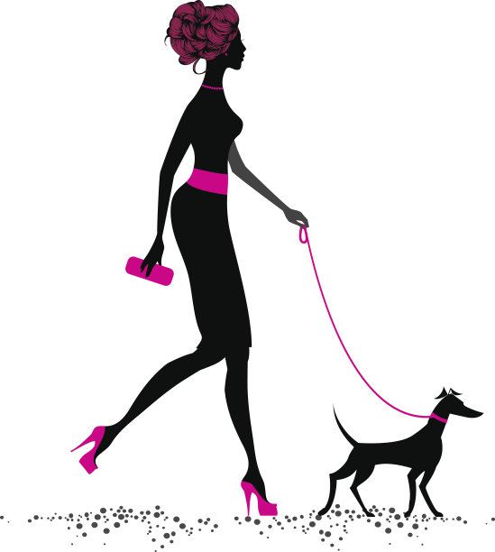 美丽女孩剪影图片下载