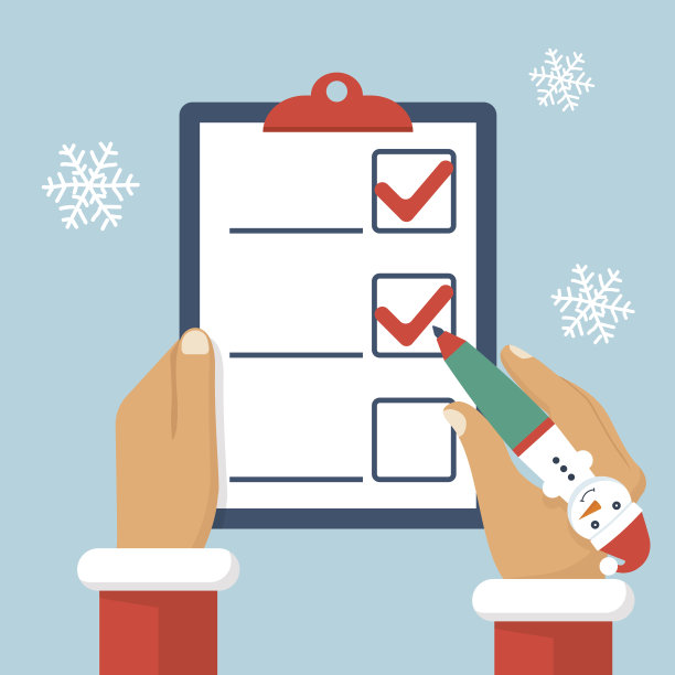 圣诞老人写清单图片下载