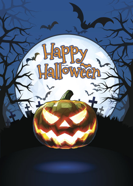 杰克在黑暗的坟墓森林插图为万圣节图片下载