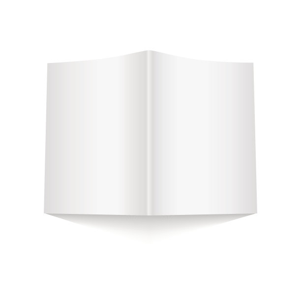 空白打开的杂志封面模板上的白色背景和柔和的阴影。矢量图图片下载