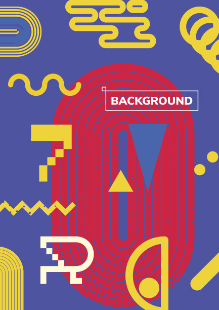 现代色彩时尚的抽象海报素材图片