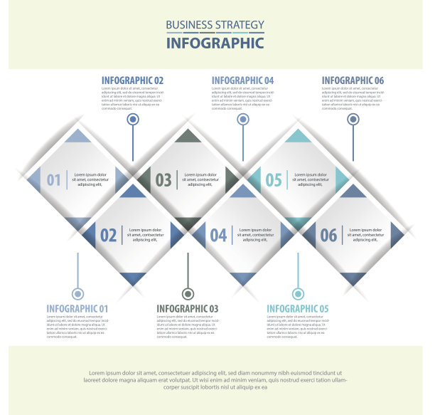 商业信息图设计模板蓝灰色色调图片下载