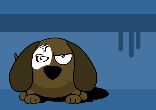 可爱的宝宝球小狗卡通表情背景图片下载