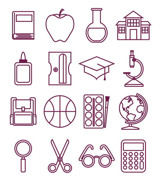 学校相关的图标图片下载