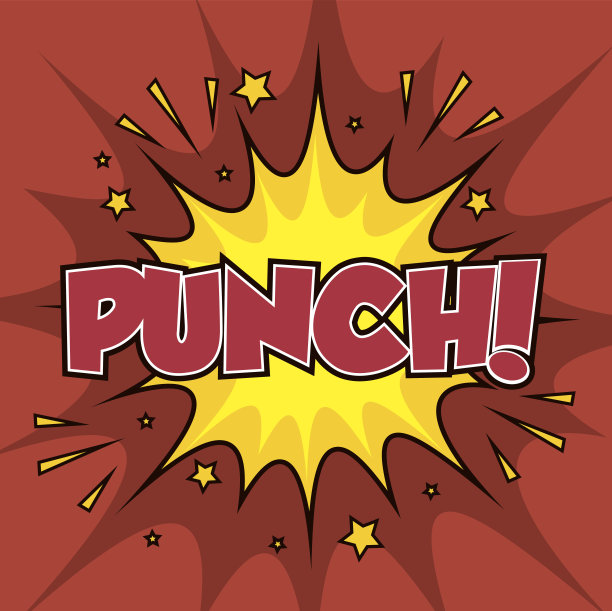 拳击拳击波普艺术孤立图片下载