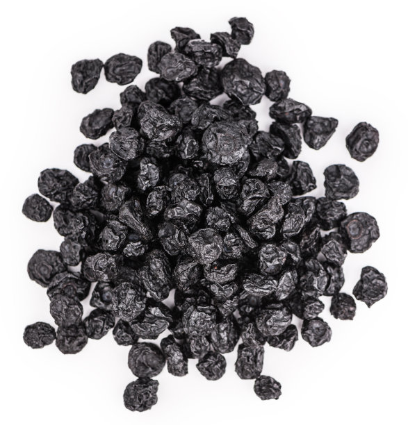 干蓝莓孤立白色图片下载