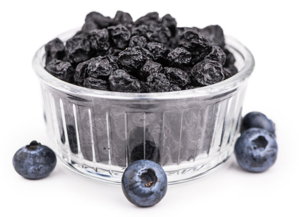 干蓝莓孤立白色图片下载