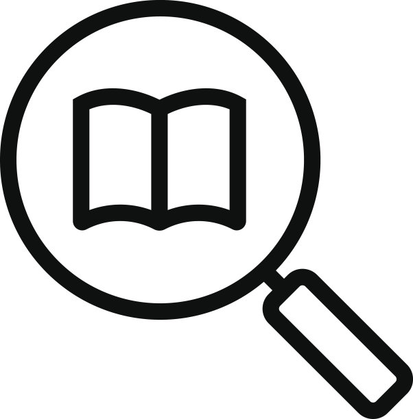 图书搜索线性图标图片下载