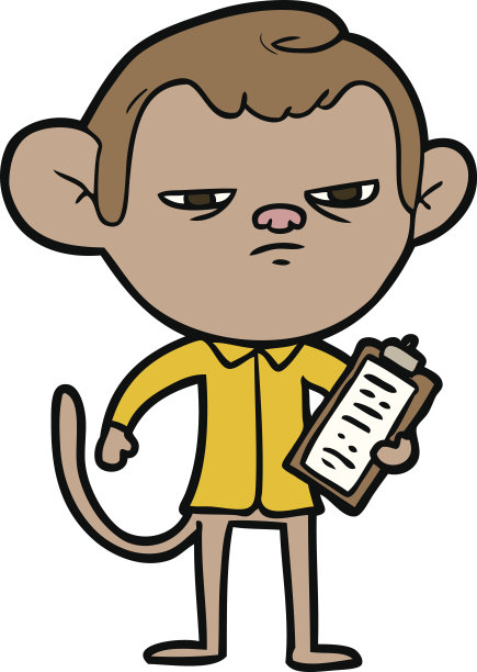 卡通烦猴老板图片下载